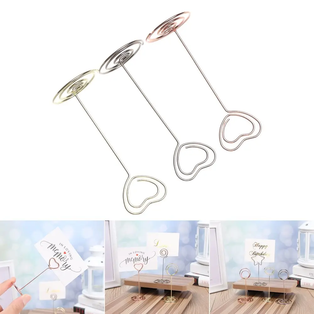 

Paper Clamp Rose Gold Wedding Supplies Desktop Decoration Clamps Stand Place Card Table Numbers Holder Photos Clips