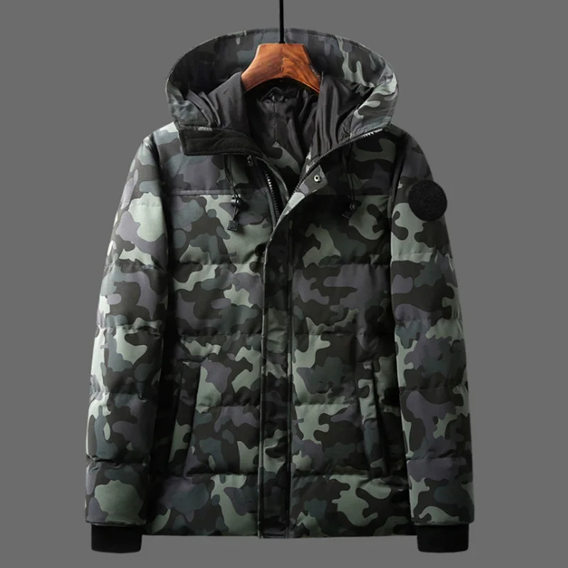 Winter Men's jacket Thicken Camouflage Parkas Cotton-padded Hooded Jackets Warm Military Tactical Windbreak Jacket  high quality