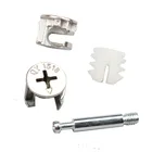 20 шт.лот 3 в 1 эксцентриковые крепежные детали для колесных гаек Соединительный винт для мебели с дюбером и предварительно вставленной гайкой