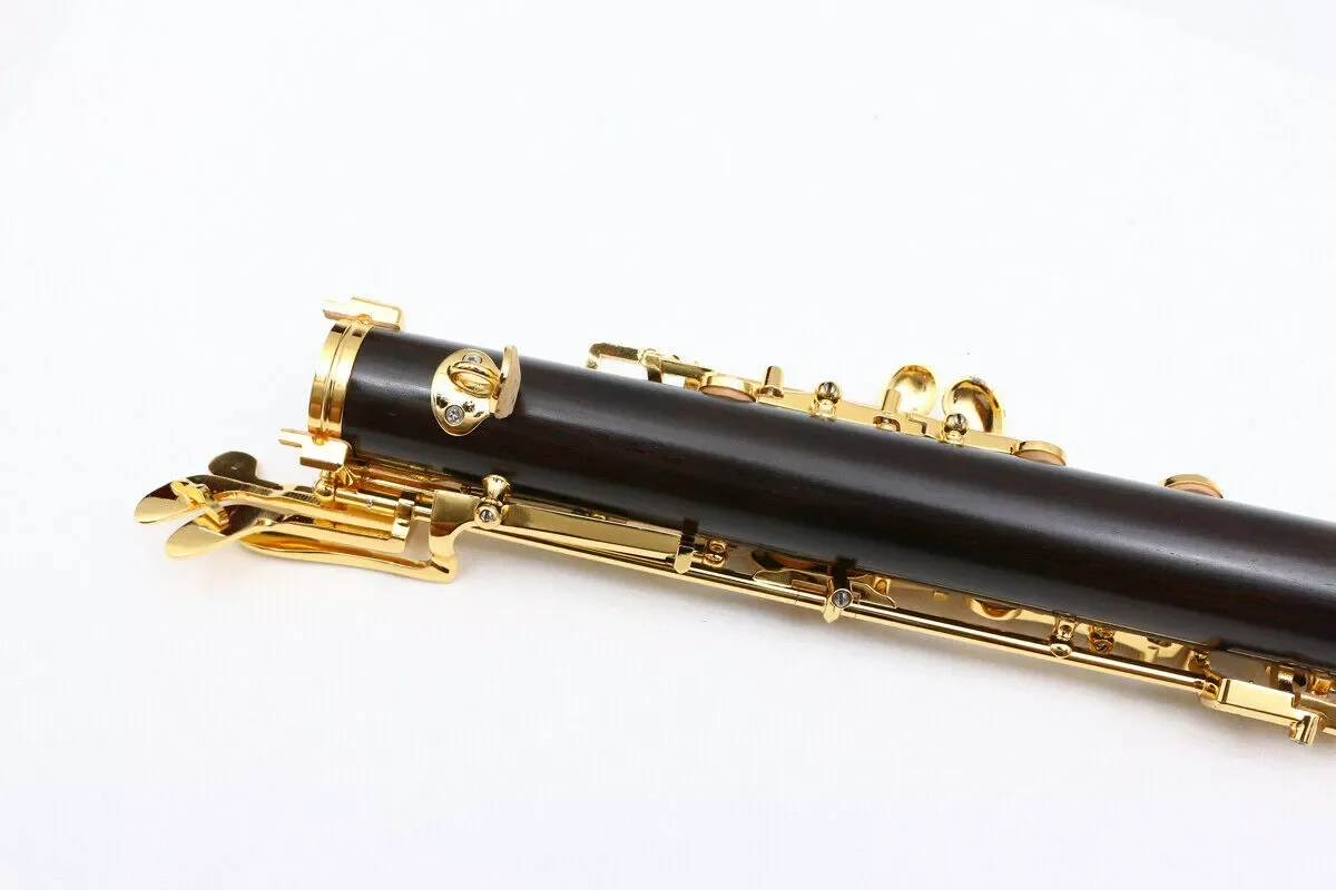 Новый гобой C Key из черного дерева с раскладывающимся резонатором F и позолоченным