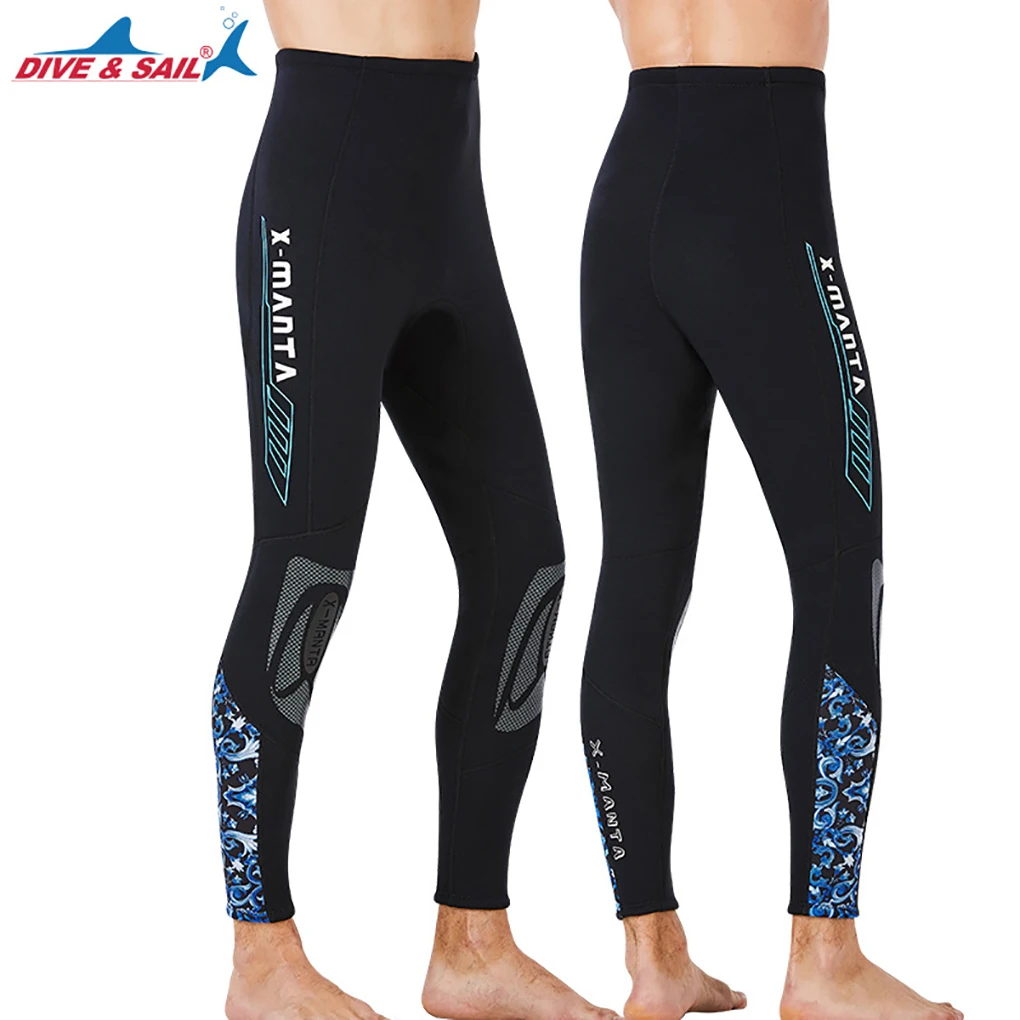 

DIVE SAIL 3MM Neoprene Pants Men's Winter Swimming Split-type Diving Swimming Trunks Diving Leggings Women's grey S