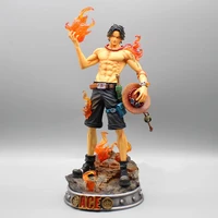 one piece gk fire fist ace figure anime toys 32cm pvc model portgas d ace figma collectible figurines toys statue can shine