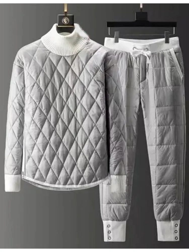 

2022 зимний комплект из двух предметов, вельветовые штаны с высокой талией, теплые Формальные штаны, утепленные женские черные рабочие брюки ...