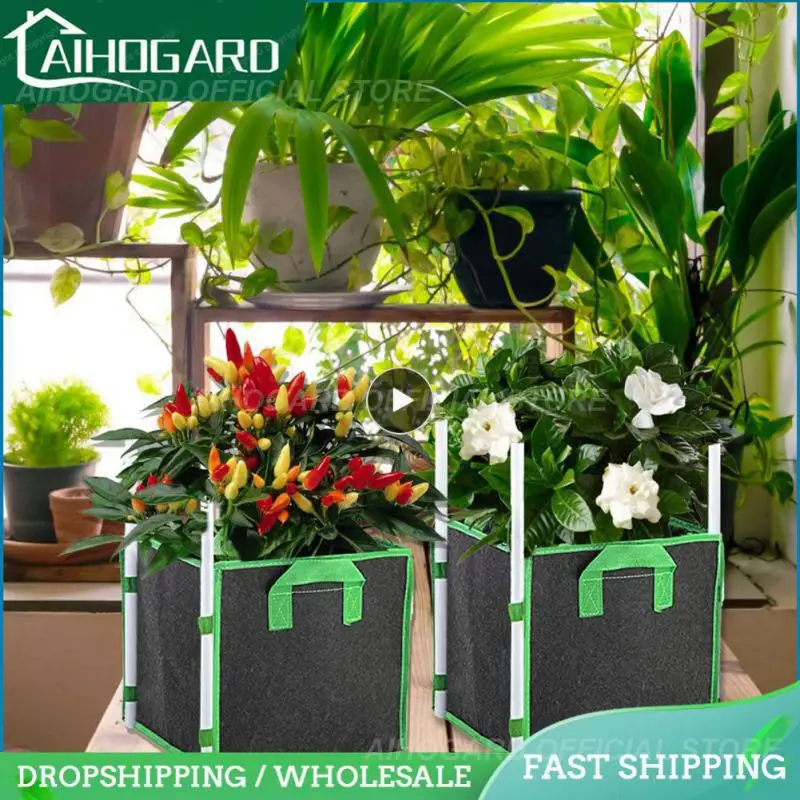 

Square Grow Bag 5 Gallon Planting Bag Fabric Pots With Handle Reusable Planting Cube Plants For Indoor And Outdoor Garden 2021
