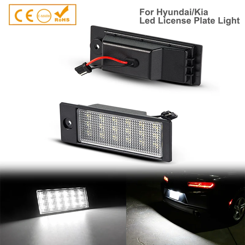 

6000k 18 SMD LED Number License Plate Lights For For Hyundai Tucson IX35 2015-2018 Kia Forte Sedan 2019-up 2Pcs 92501-D3100