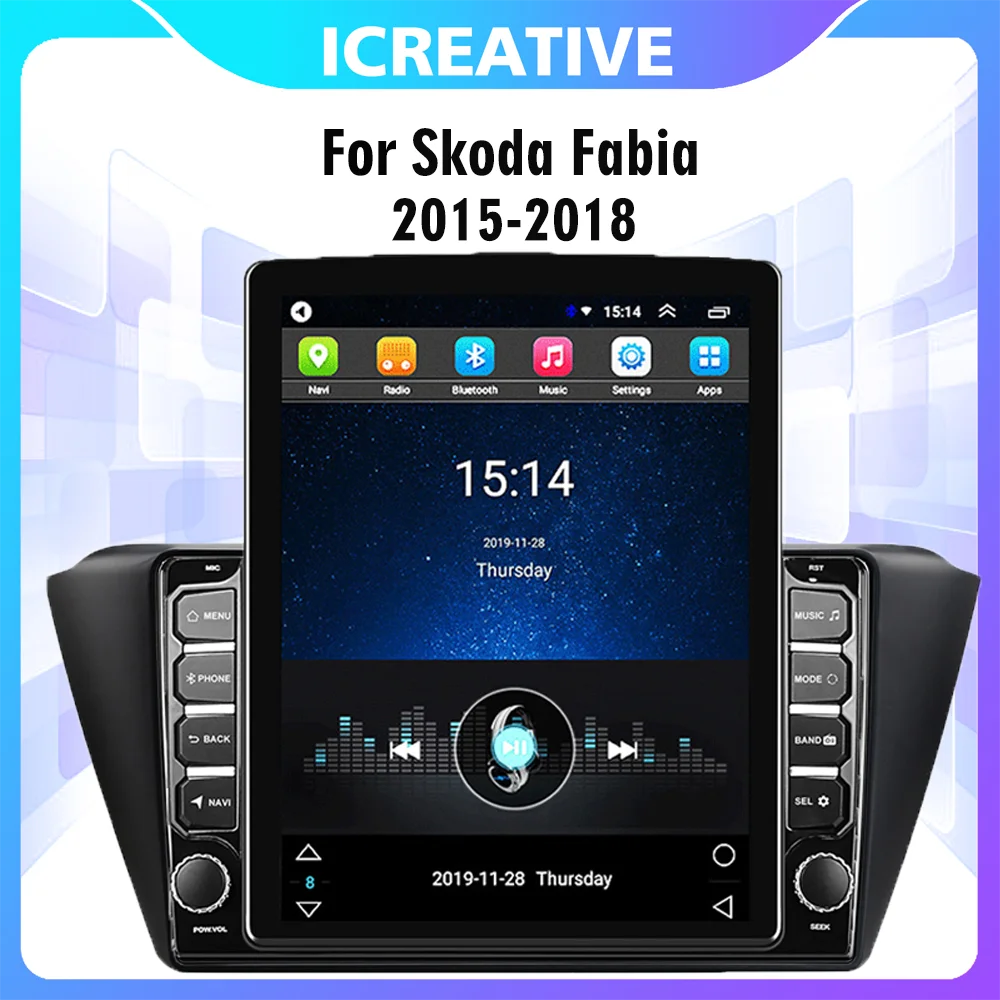 

Car Multimedia Player 4G Carplay 2 Din 9.7" Tesla Screen For Skoda Fabia 2015-2018 GPS Navigator Android Autoradio Stereo