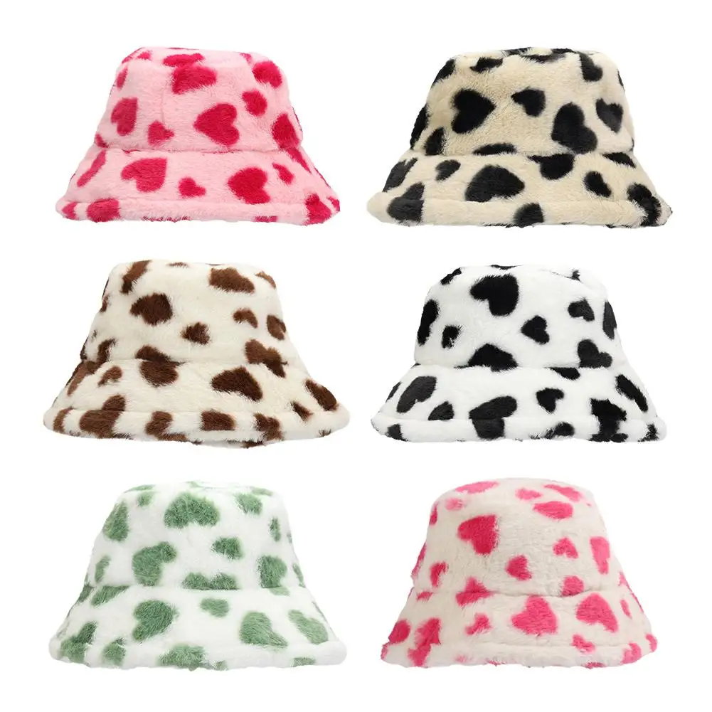 Женская корейская розовая шерстяная панама утолщенная теплая шляпа-ведро с