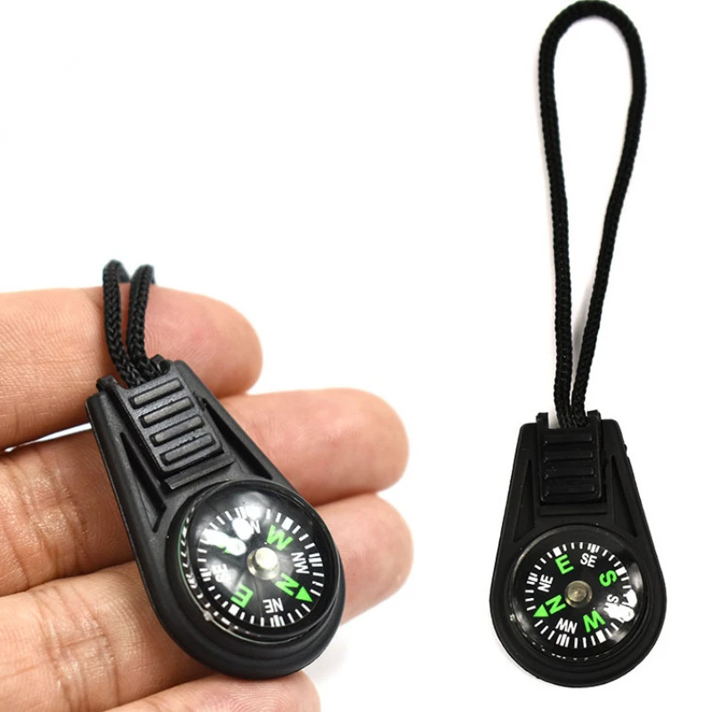 

2022 New G20 outdoor logo directional compass multifunctional portable compass backpack zipper tail rope buckle compass pendant