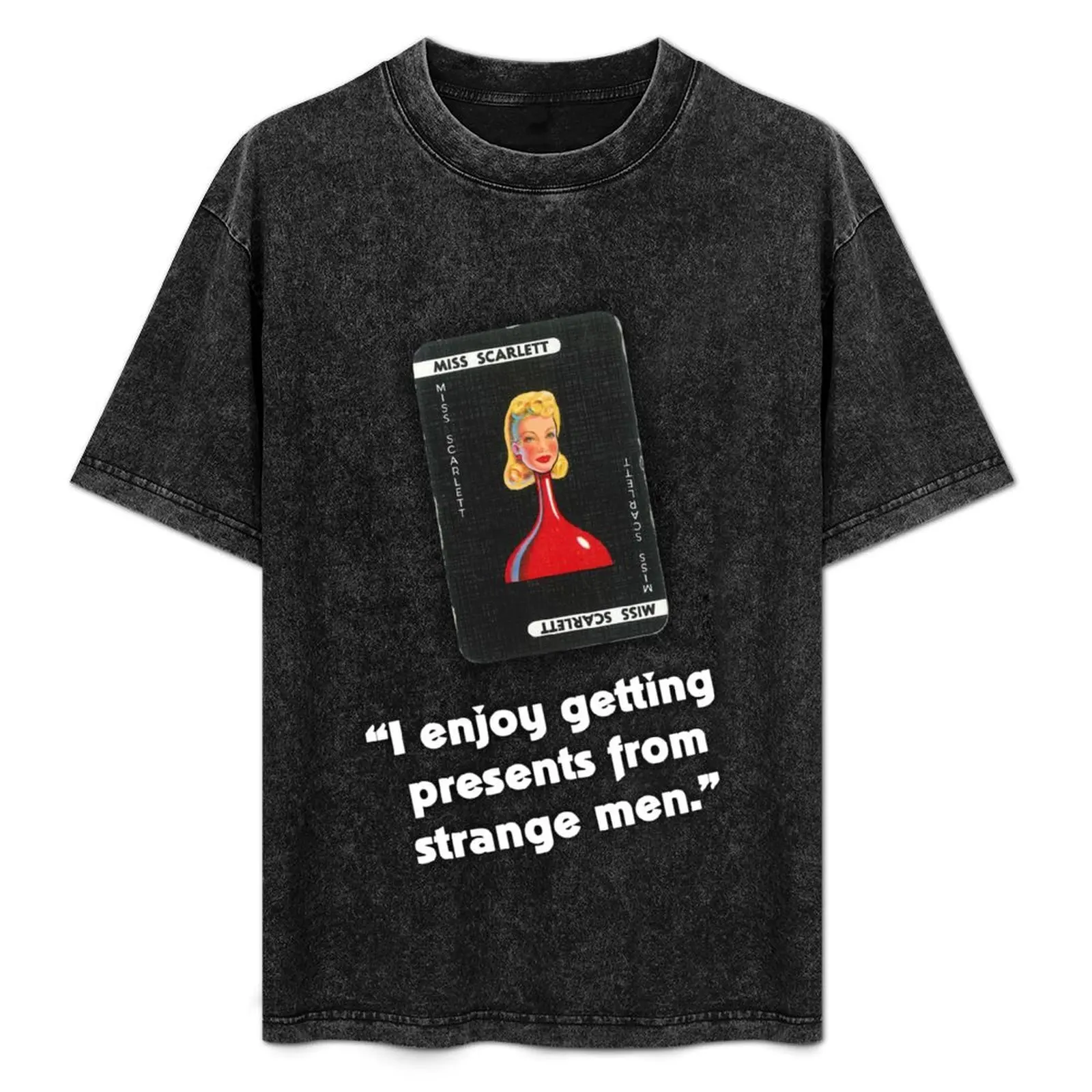 Clue-Miss Scarlett Strange Мужская футболка большого размера милая одежда набор мужских