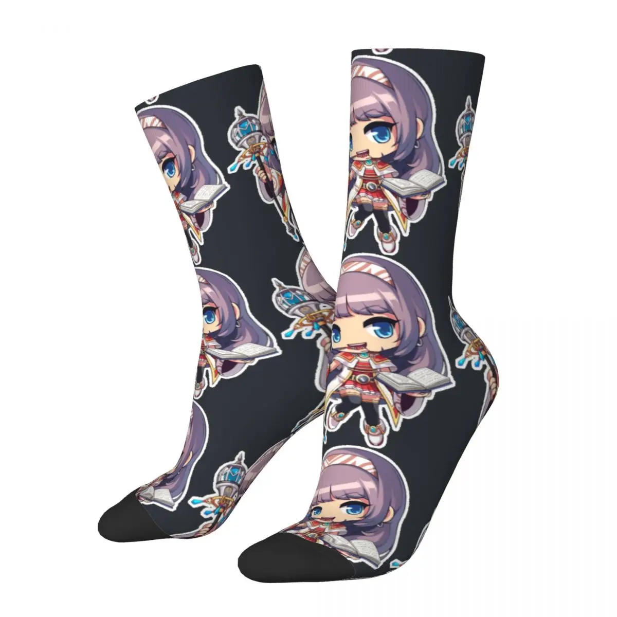 

Mage Crazy Men's compression Socks Unisex Vainglory MOBA Turret Vain Crystal Street Style Pattern Printed Crew Sock Boys Gift