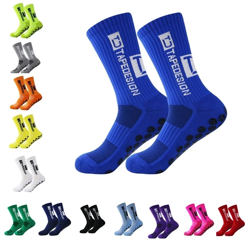 4Pairs/Lot UGUPGRADE 2022 New ANTI SLIP Football Socks Mid Calf Non Slip Soccer Cycling Sports Socks Mens Sock EU38-44