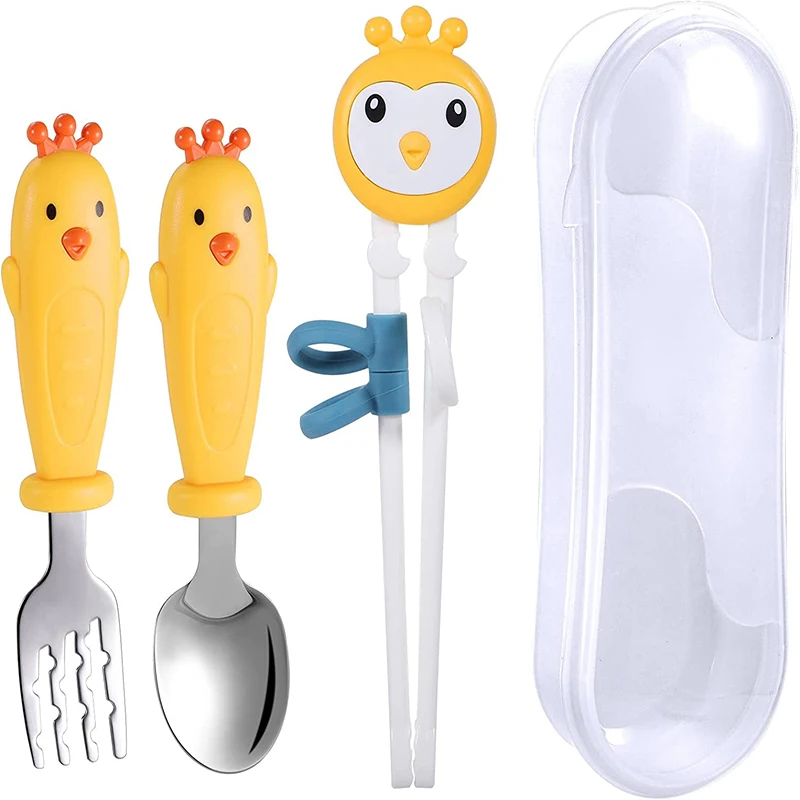 

Cute Baby Learning Chopsticks Cartoon Animal Beginner Chopstick Tableware Silicone ABS Chopsticks Kids Eating Training Helper