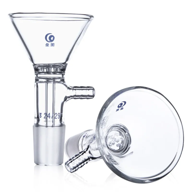 

1Pcs Clear 60mm 80mm Lab Glass Conical Filter Funnel Triangle Suction Funnel 19# 24# Standard joint