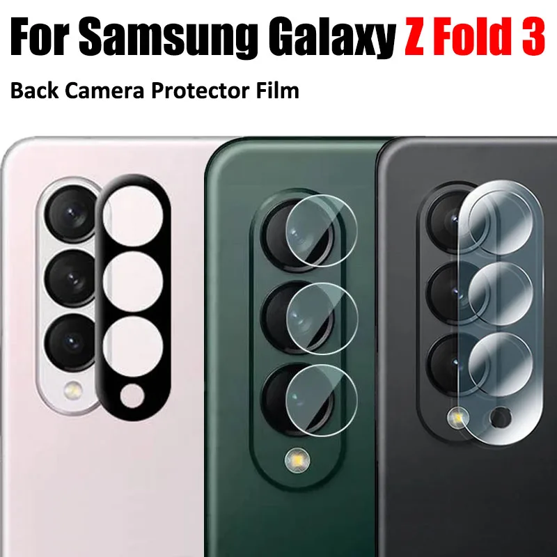 

Back Camera Protector for Samsung Galaxy Z Fold3 Split Flexible Tempered Glass Anti-scatch Camera Protector for Galaxy Z Fold 3