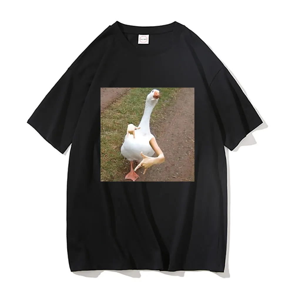 

Swagged Out Goose Graphic Tshirt Funny Mens T Shirt Unisex Cotton Tees Men Women Fashion Casual Oversized T-shirts Short-sleeved