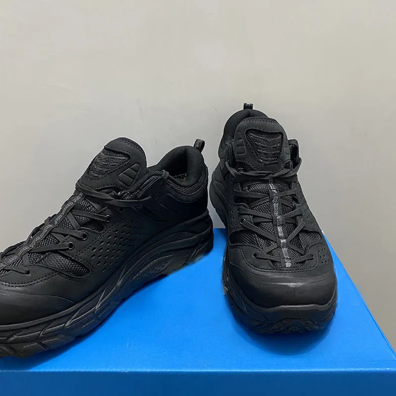 Men`s HK ULTRA LOW Genuine leather GTX breathable anti-slip hiking trekking shoes mens outdoor waterproof camping shoes