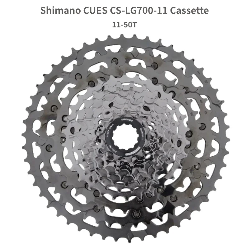 パーツ Shimano CS-LG700, 11-50t Shimano Cues CS-LG700-11 11s Cassette, HG 9/10/11s Freehub