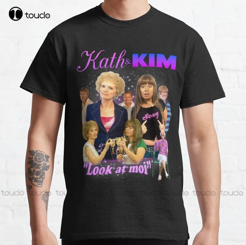 

Классическая футболка Kath And Kim с голенищем, графические футболки для мужчин, индивидуальная футболка для подростков, унисекс, футболка с циф...