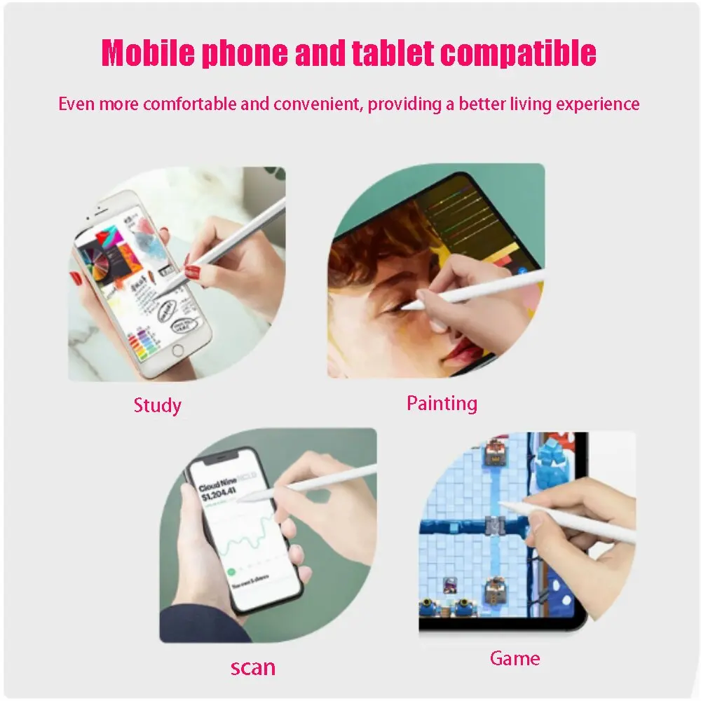 Емкостные стилусы, совместимые с iPhoneiPadSamsungHuaweiiOSAndroid планшетами, универсальный карандаш для сенсорных экранов с индикатором заряда (art.: 3920d89243dca) - 3920d89243dca