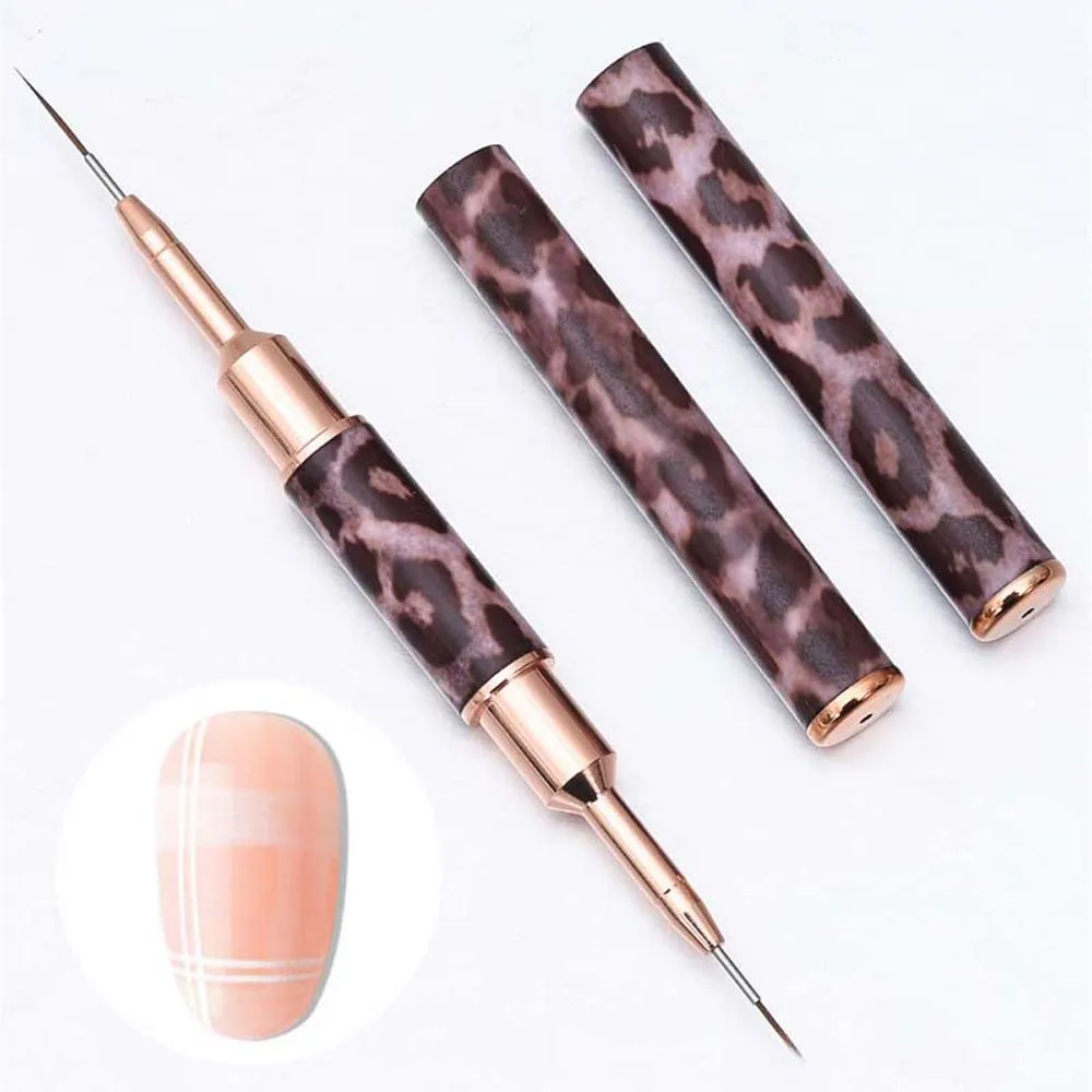 

Nail Double-ended Wire Pulling Pen Nail Line Drawing Pen Nail Tip UV Glue Brush DIY Painting Grid French Nail Art Tools