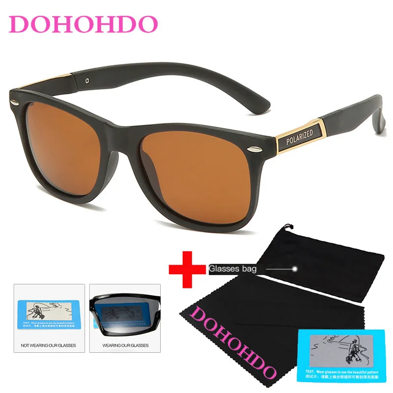 

DOHOHDO Vintage Sunglasses Polarized For Men Driving Night Vision Goggles Eyeglasses Brand Women Yellow Lens Coating Sun Glasses