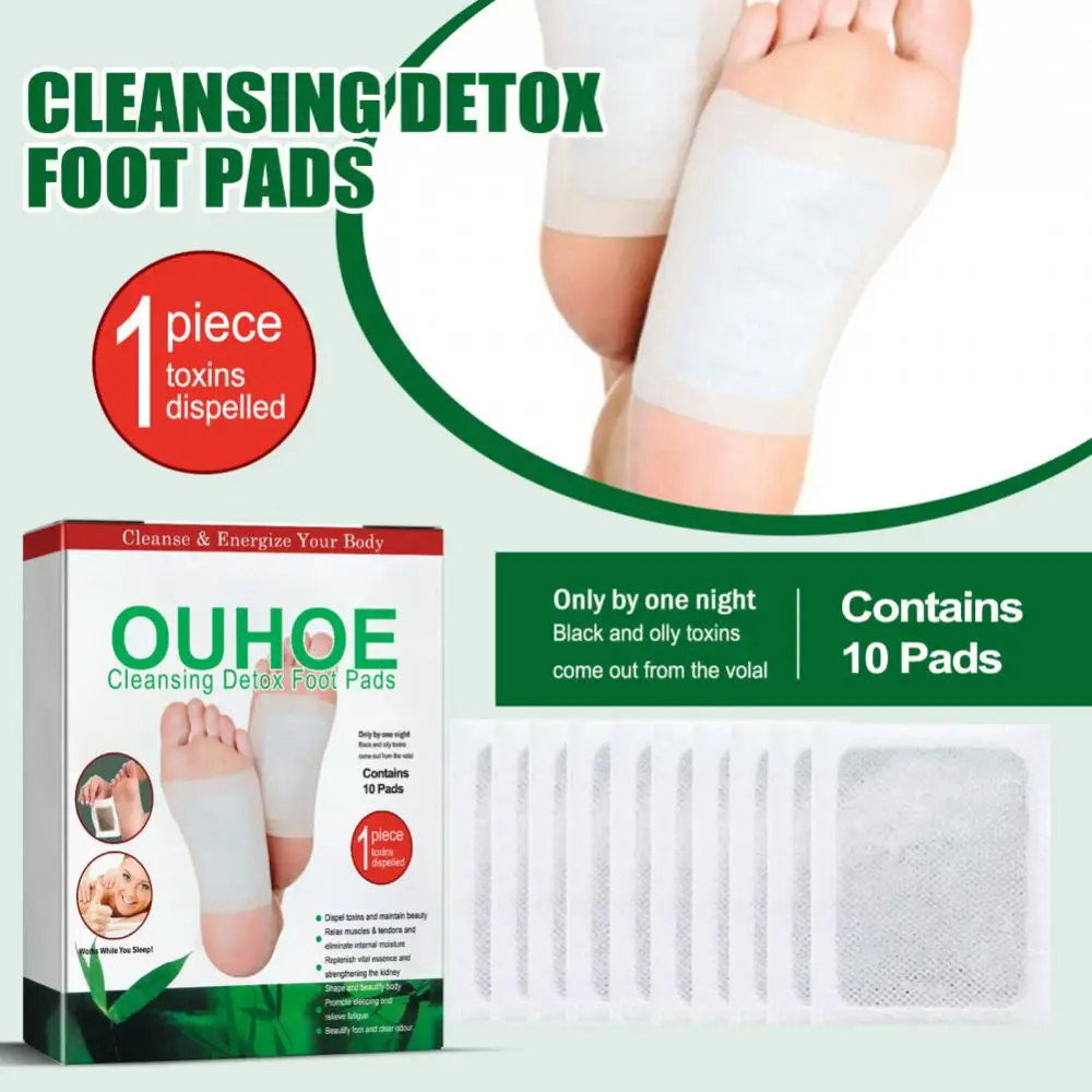 

10pcs Detox Foot Patches Pads Body Toxins Wormwood Artemisia Argyi Pads Feet Slimming Cleansing Herbal Foot Patches Health Care