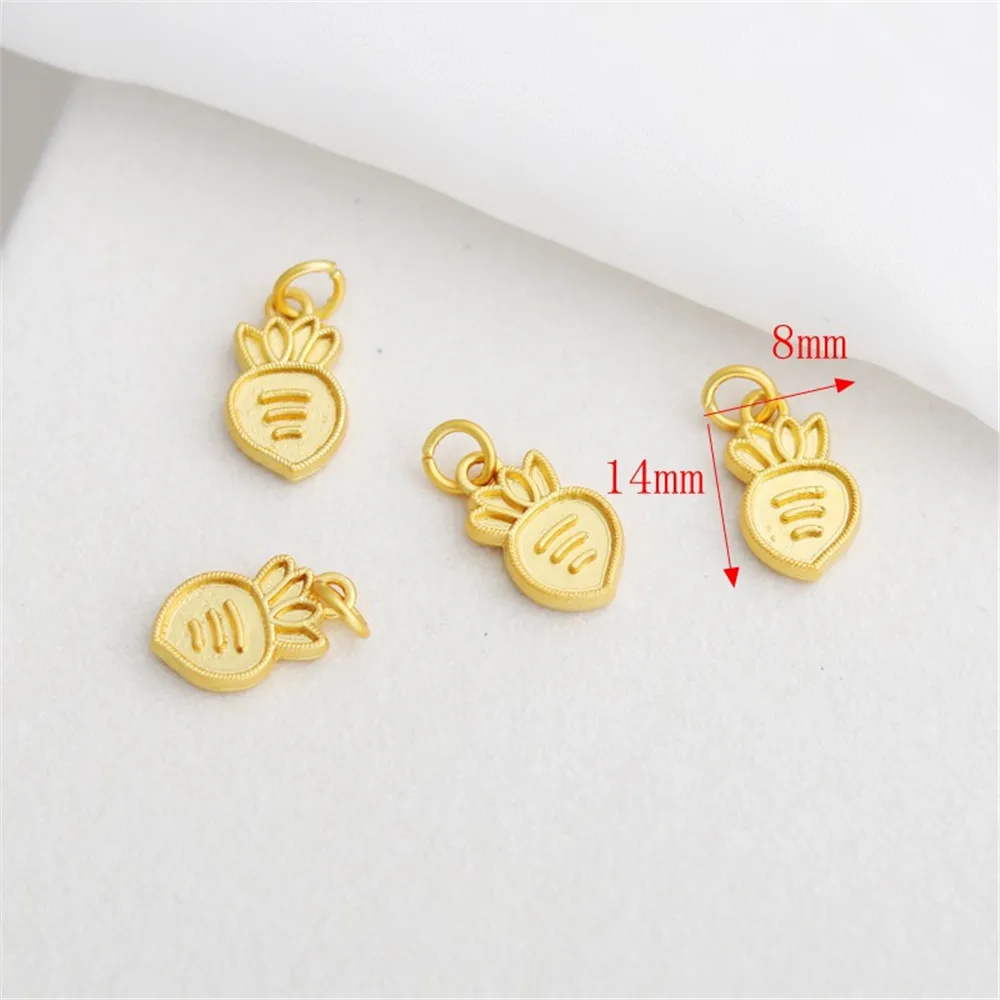 Подвеска-морковка золотого цвета 18 карат браслет сделай сам серьги-подвески для