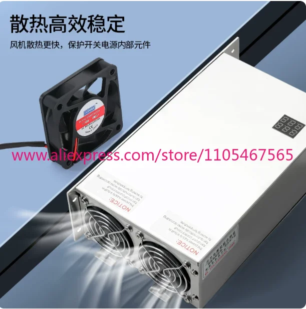 Фото 1 шт. импульсный блок питания 1000W/1500W/4000W с цифровым дисплеем напряжения и тока, 220В на 24В/36В/48В/0-110В, 90А №4