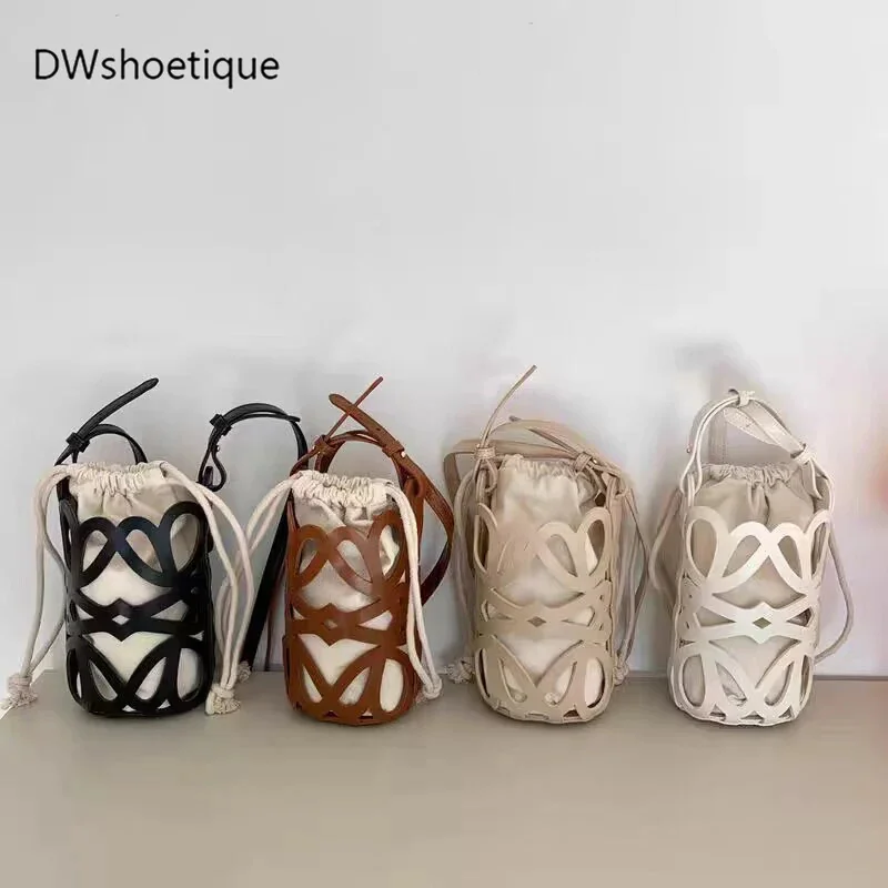 

2023 hollow women bucket bags casual outside women shoulder bags