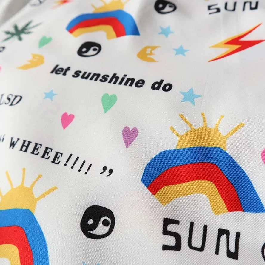 Рубашка CPFM.XYZ для мужчин и женщин топ с радужным принтом коротким рукавом CPFM XYZ |