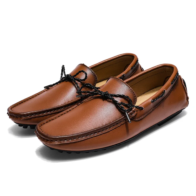 Дешевые лоферы из мягкой искусственной кожи Качественная мужская повседневная