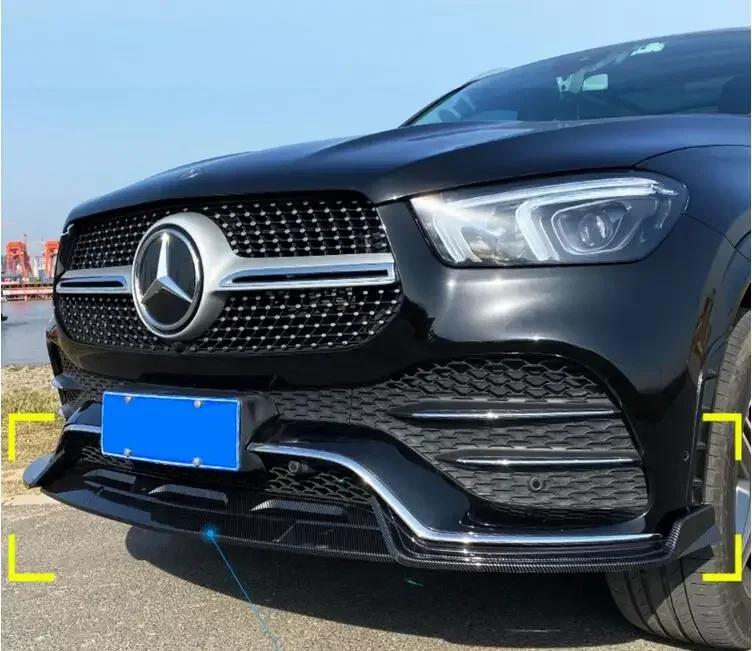 ABS карбон передний бампер SPOILER LIP SPLITTERS WIND KNFE для Mercedes-Benz GLE Class W167 C167 GLE350 GLE450 GLE53 AMG