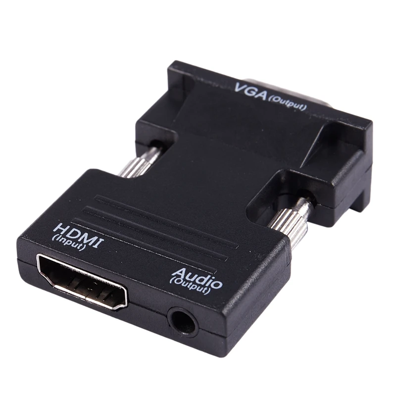 

3X 1080P HDMI гнездо VGA штекер с аудио выходом кабель конвертер адаптер