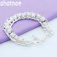 925 sterling silver many circle charm chain bracelet for women party engagement wedding birthday gift fashion charm jewelry
