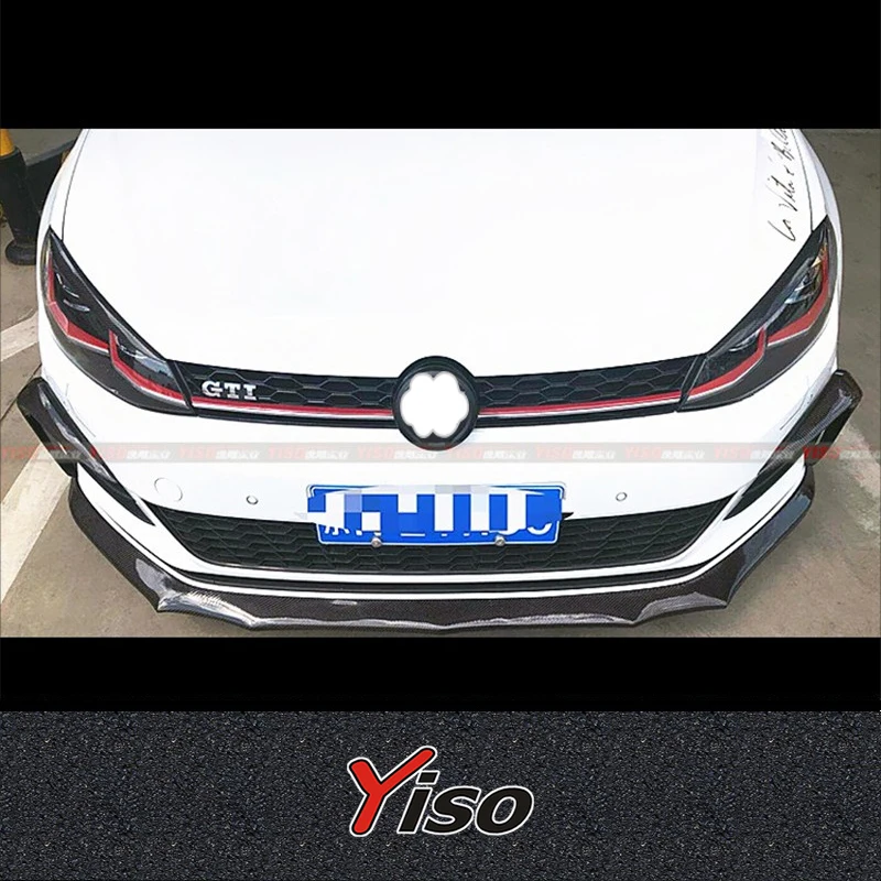 Передняя губа Yiso для VW GOLF 7 5 R GTI Rline Volkswagen из модифицированного углеродного