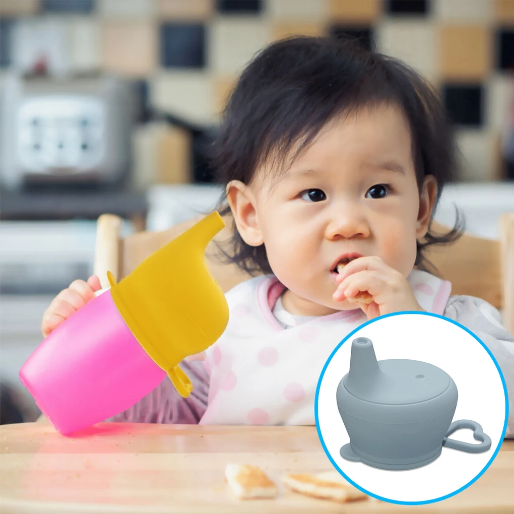 

Baby Feeding Cup Sippy Lid Stretchable Silicone Training Reusable Kids Water Bottle Cap Soft Nursing Cover Nozzle Newborn