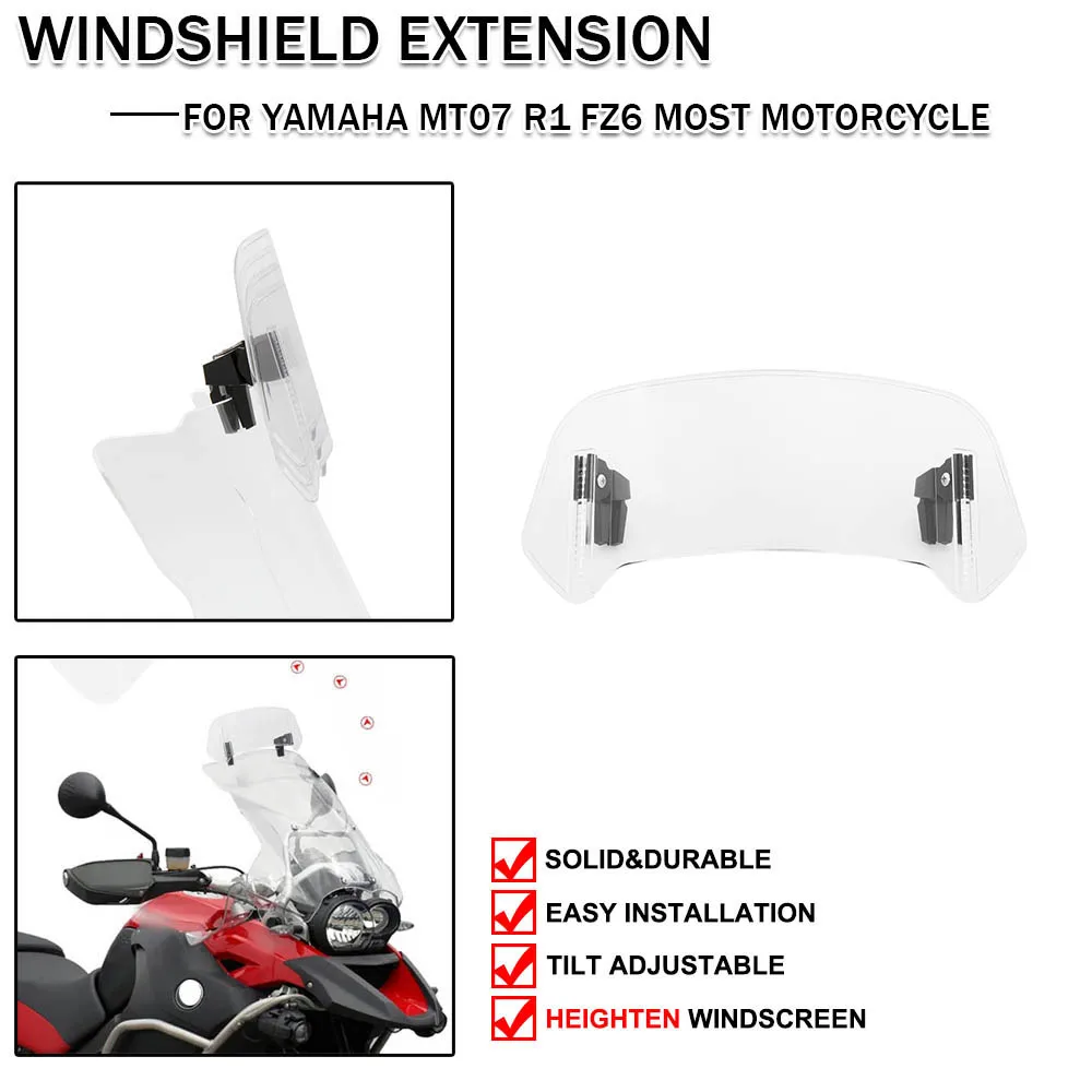 Регулируемый ветровой дефлектор для Yamaha MT07 MT09 MT10 R1 R3 FZ6 TMAX560