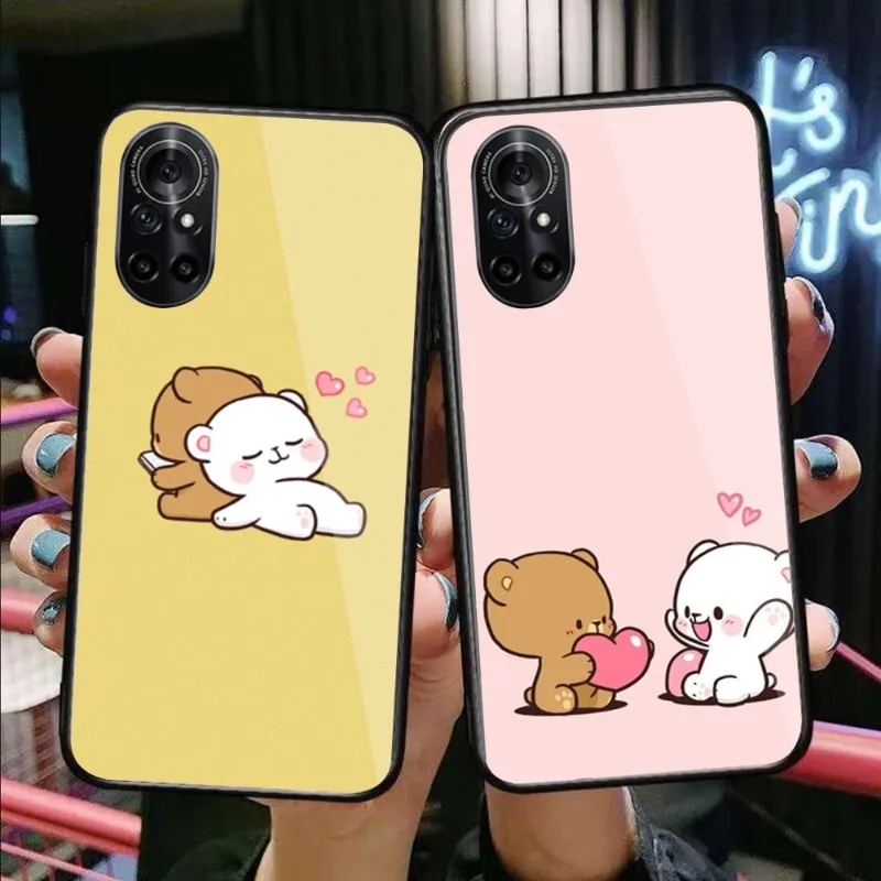 

Чехол молоко-мокко для телефона Huawei P50 P40 P30 P20 Pro Mate 40 30 20 Pro Nova 9 8 7 PC стеклянный чехол для телефона