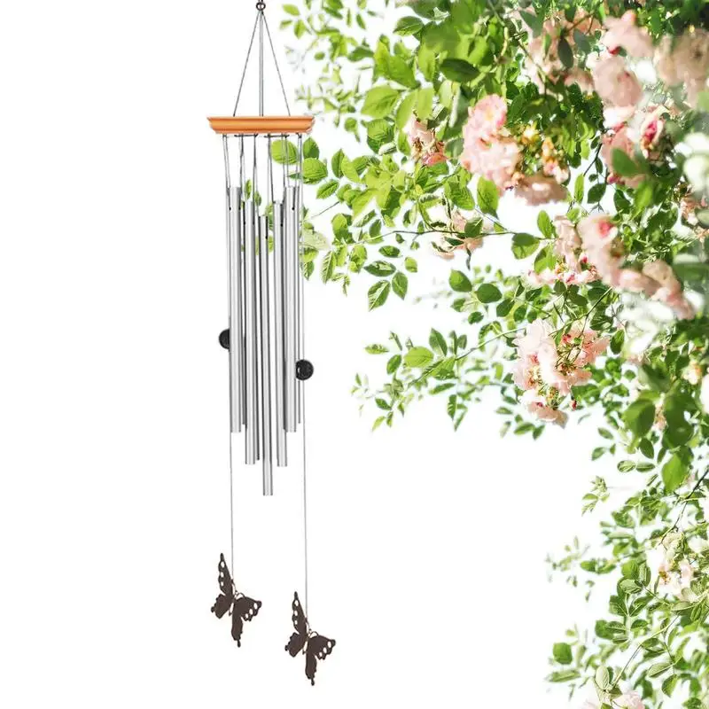 

Ветряные колокольчики с бабочками, ветряные колокольчики, Декор, металлические садовые ветряные колокольчики, Декор, сочувствие, ветряные ...