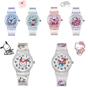 Imported Pochacco Sanrio Hello Kittys Wrist Watch Kawaii Anime Cute Student Children Quartz Watches Hand Acce