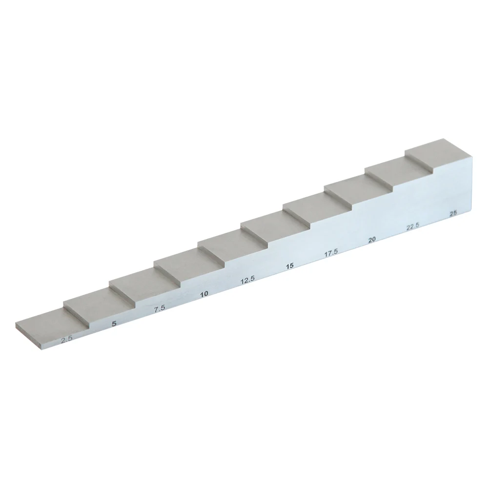 

NDT ультразвуковой Калибровочный блок толщины 10 шагов 2,5-25 мм 1018 сталь