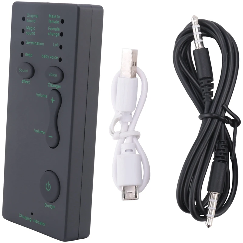 Disguiser Phone Microphone Voice Changer Adapter 8 Changeing Modes For PUBG MIC Game