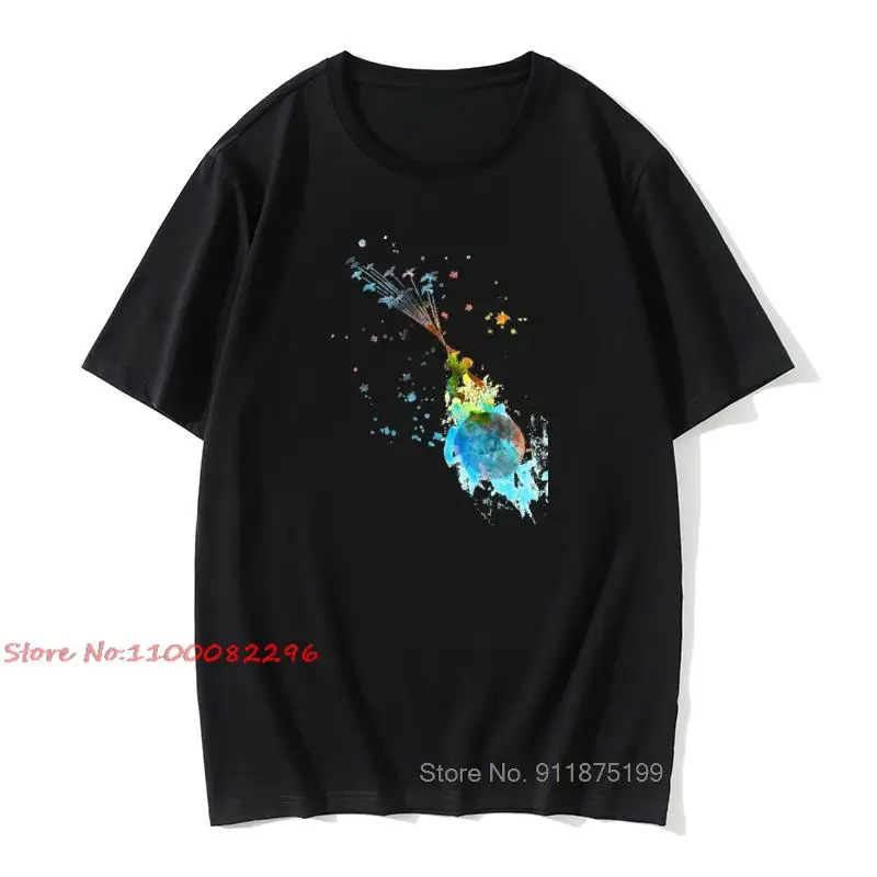

2021 Men The Little Prince Shirt Summer Vintage T-shirt Short Sleeve O-neck The Little Prince Tshirt Male Cool Cartoon Tops Tees
