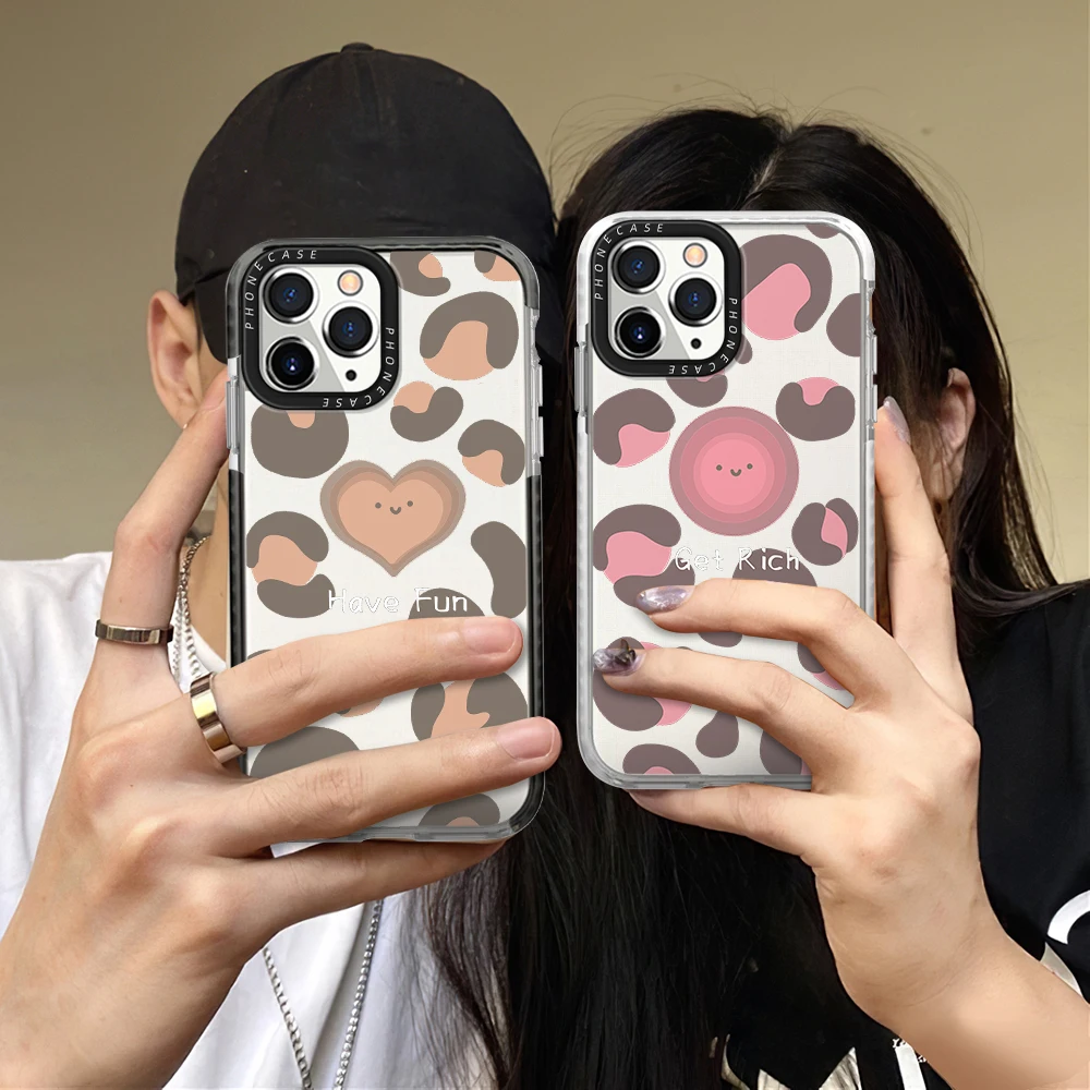 

Leopard Graffiti Phone Case for iPhone 14ProMax 14Plus 13 12 11 Pro Max Transparent Soft Silicone Bumper Fundas Back Cover