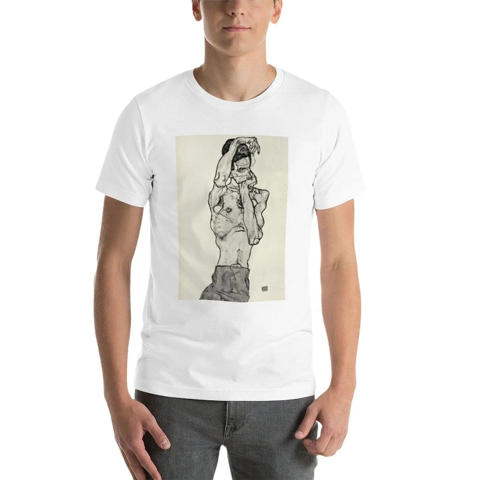 Новинка футболка Egon Schiele - Zeichnungen II 1914 в стиле аниме футболки большого размера