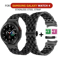 no gap stainless steel strap 20mm 22mm for samsung galaxy watch 4 44mm 40mm bracelet business metal galaxy watch 4 classic 42mm