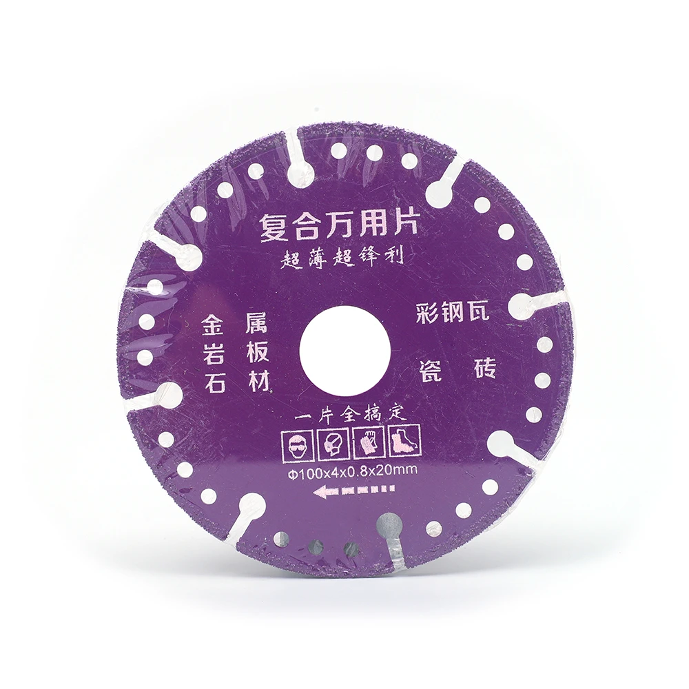 

4 inch 100mm Diamond Cutting Disc Vacuum Brazed Multitool Saw Blade For Steel Metal Ceramic Tile Marble Slate Color Steel Tile