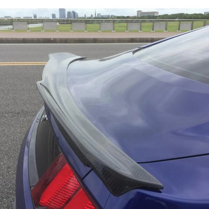 Спойлер из углеродного волокна Mustang 2015 2016 2017 высокое качество черное заднее крыло