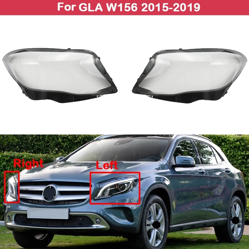 

Car Front Headlight head light lamp Lens Shell Cover Replacement for Mercedes-Benz GLA W156 2015-2019