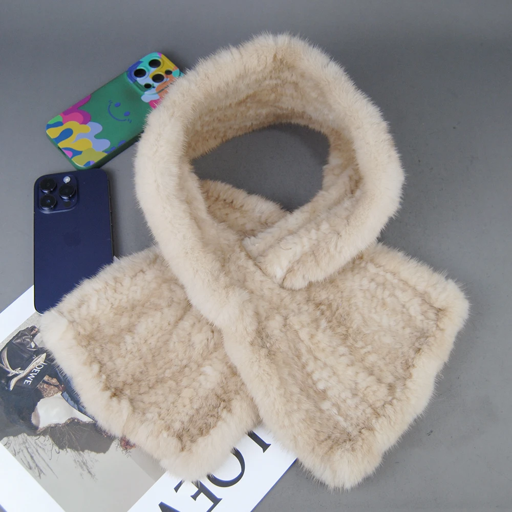 2024 женский роскошный шарф из натурального меха норки зимний 100% шаль модные пончо